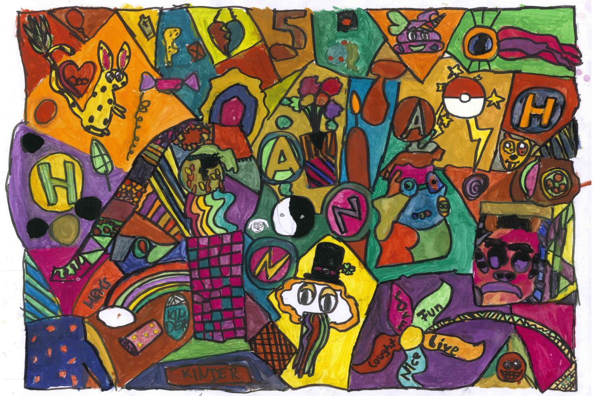 Kunst auf Tassen gedruckt